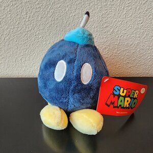 Nintendo Super Mario Blue BOB-OMB Bomb 6” Plush Plushie 2018 NWT Stuffed Toy